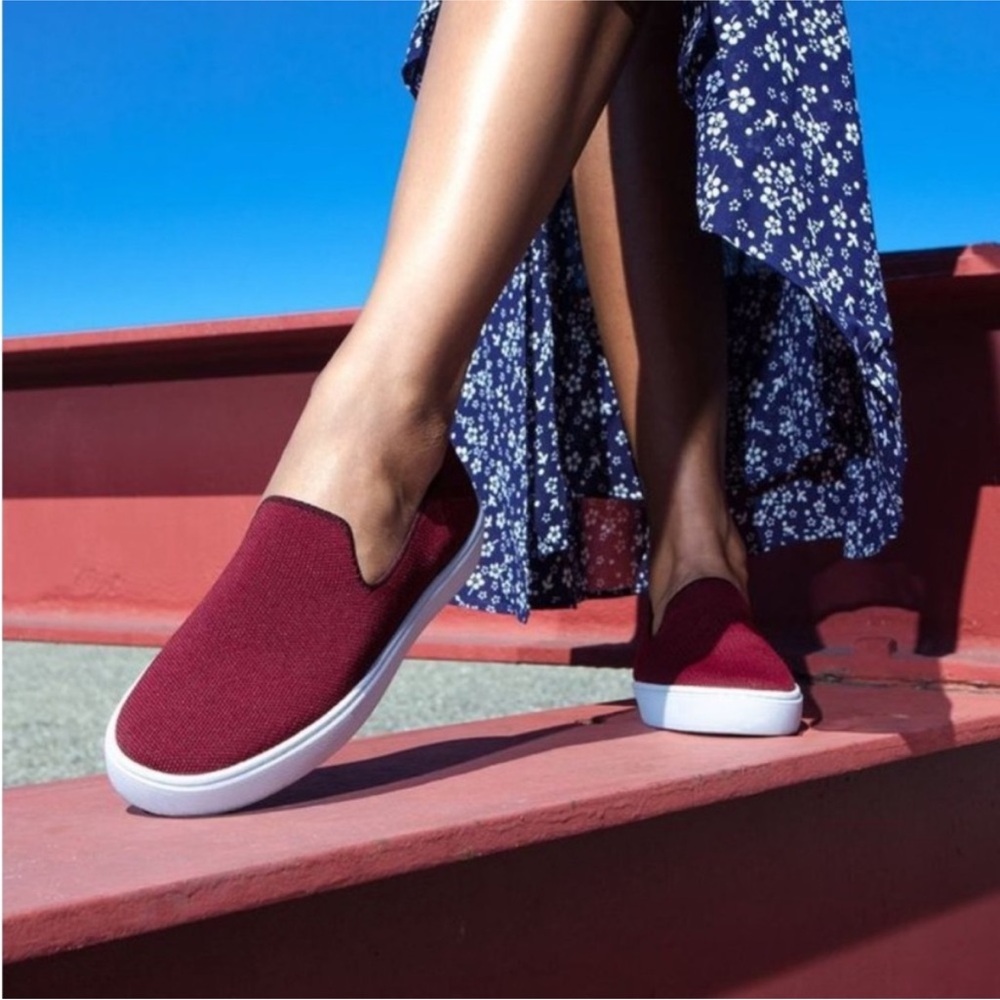 Rothy’s Garnet Red Slip-On Sneakers 9